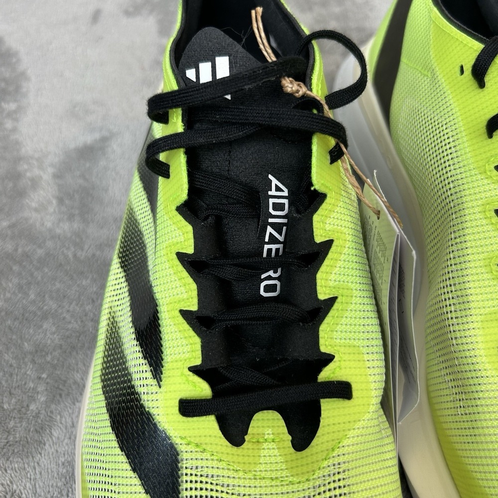 Adidas Adizero Boston 12 running shoe in the "Lucid Lemon Black" Men's Size 9.5 - Picture 9 of 16